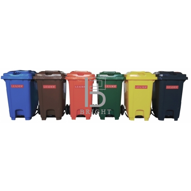 Mobile Garbage Bin with Foot Pedal 80L