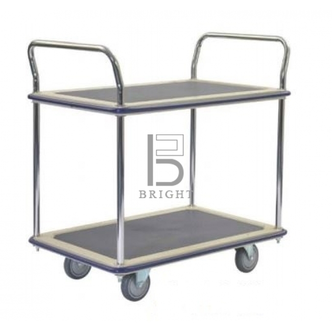 2 Shelf 2 Handle Trolley