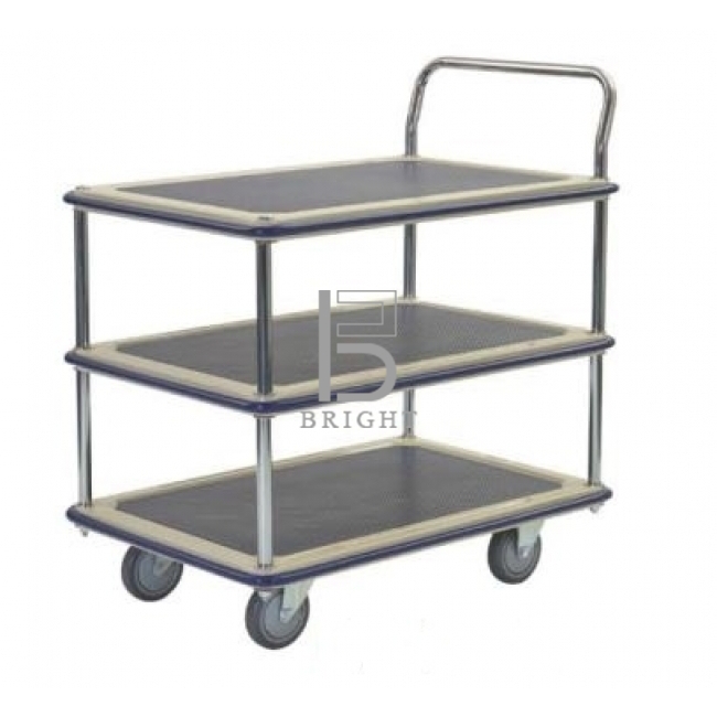 3 Shelf 1 Handle Trolley