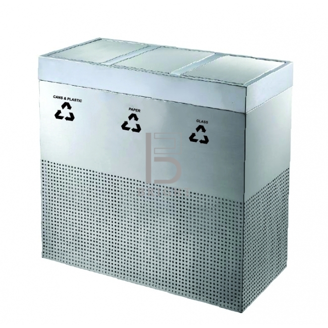 Stainless Steel  Flip Top Recycle Bin