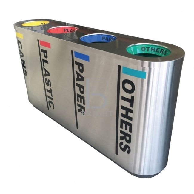 Stainless Steel Open Top Recycle Bin