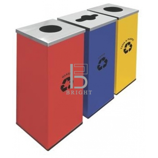 Powder Coating & Stainless Steel Recycle Bin