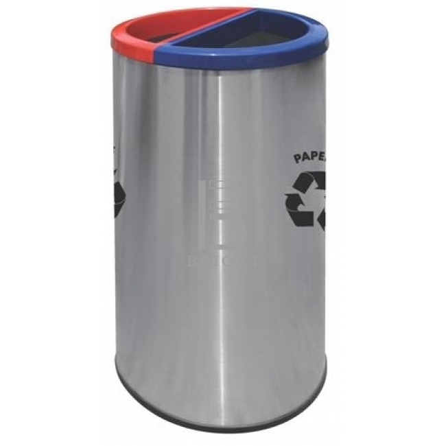 Stainless Steel & Powder Coating Recycle Bin  (2 Compartment)