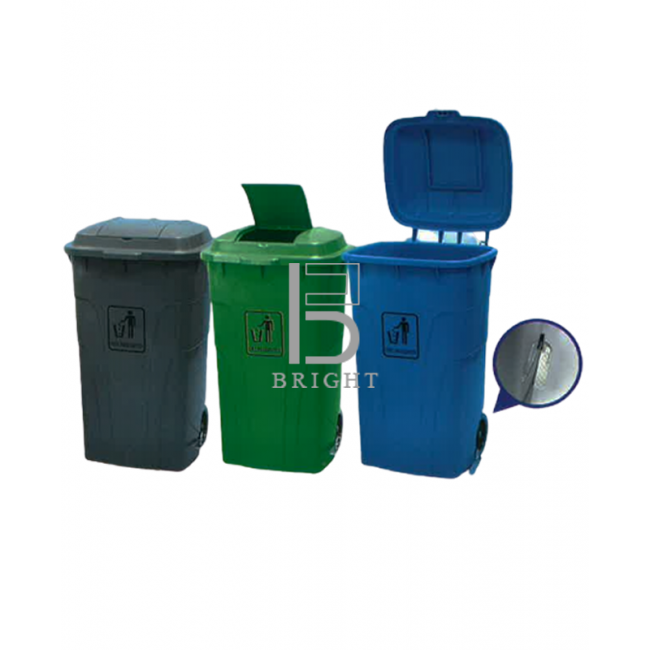 STEP ON BIN ( GREY AND BLUE) 240L