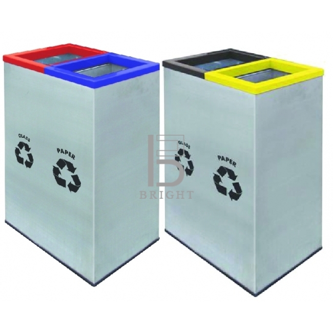 Stainless Steel & Powder Coating Recycle Bin (2 in 1)