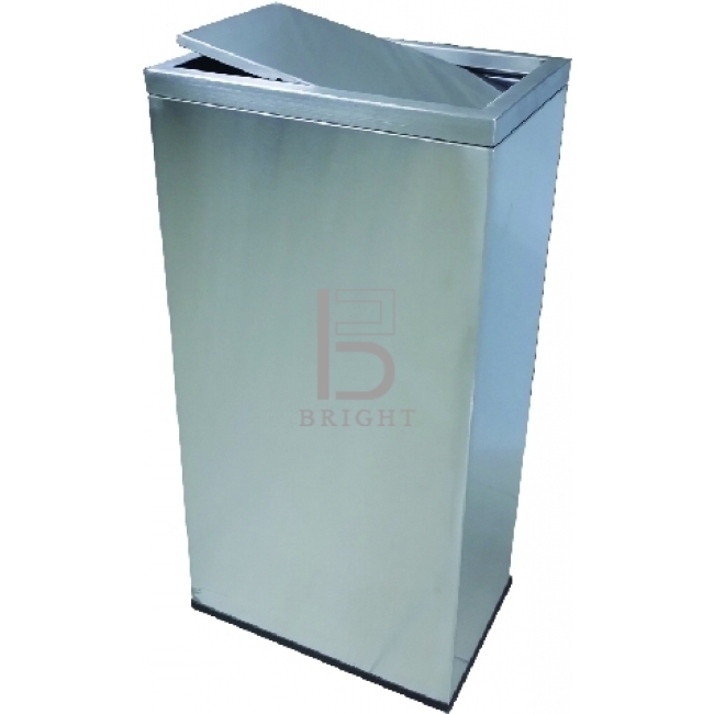 Stainless Steel Flip Top Bin c/w Stopper