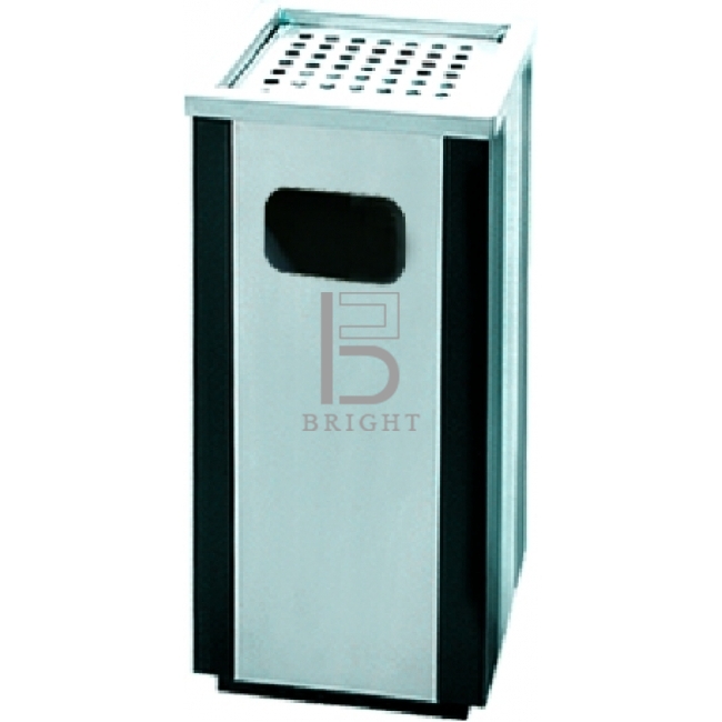 Stainless Steel & Powder Coating Bin c/w  Ashtray Top