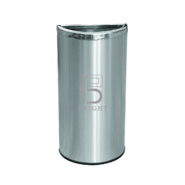 Stainless Steel Semi Round Open Top Bin