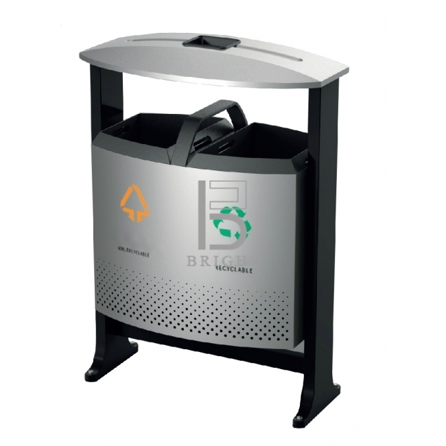 Powder Caoting Recycle Bin c/w Ashtray & P.P Liner