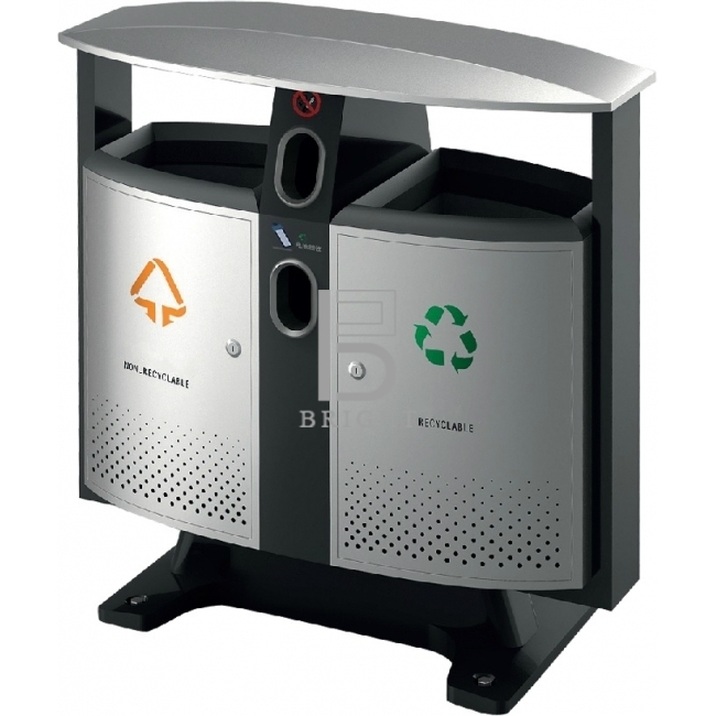 Powder Coating Recycle Bin c/w Ashtray & P.P Liner