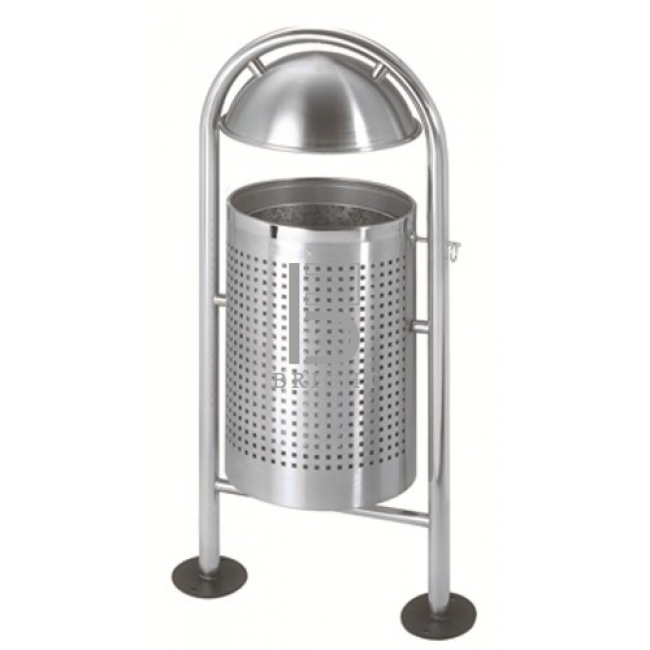 Stainless Steel Bin c/w Top Cover & Galvanised Steel Liner