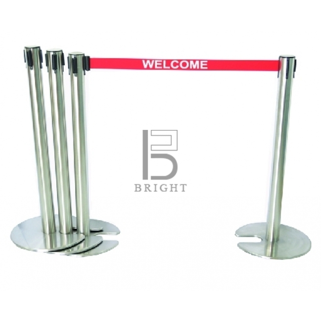 Stainless Steel Stackable & Retractable Q-Up Stand | QPT-101/SS