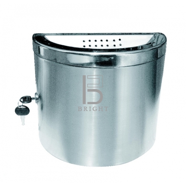 Stainless Steel Wall-Mounted Ashtray Bin