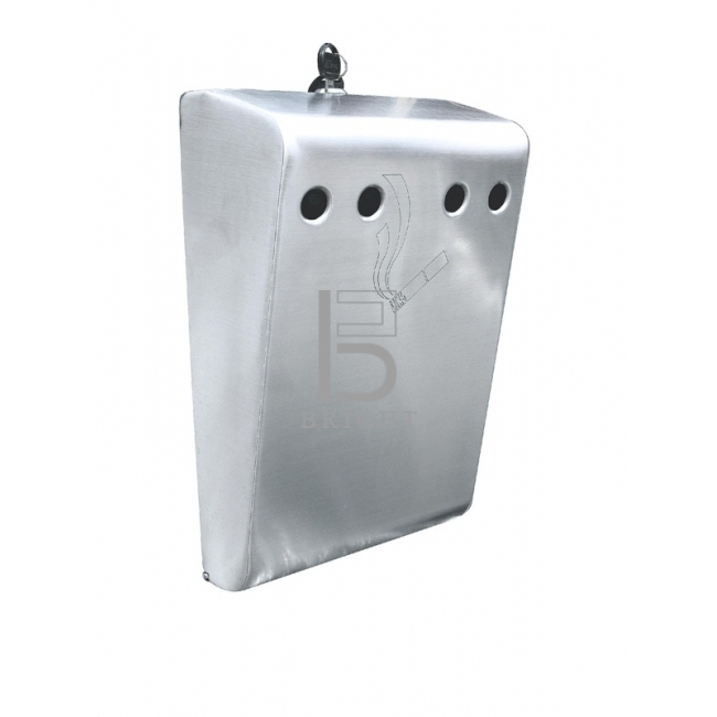 Stainless Steel Wall-Mounted Ashtray Bin