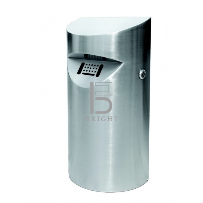 Stainless Steel Wall-Mounted Ashtray Bin