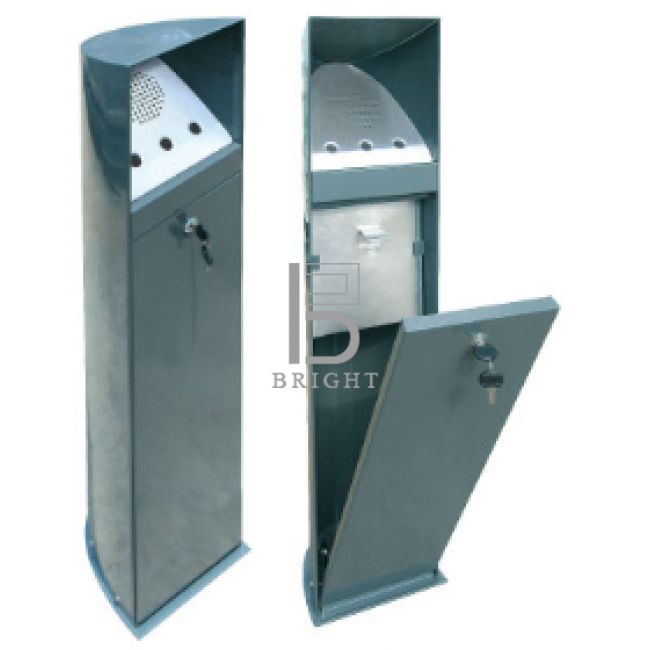 Stainless Steel Ground-Mounted Ashtray Bin