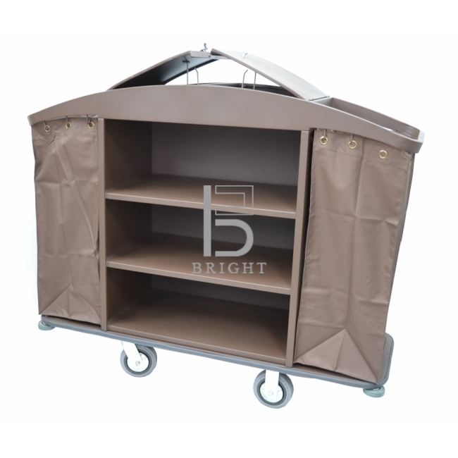 Powder Coating Maid Trolley C/w Organiser And Cover