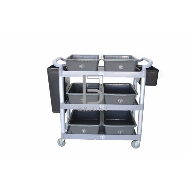 3 Tiers Utilities Cart C/w Buckets | 3UC-604 / 3UC-602