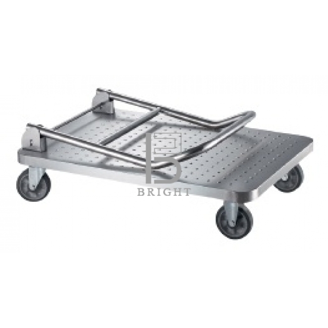 Stainless Steel Platform Trolley C/w Foldable Handle