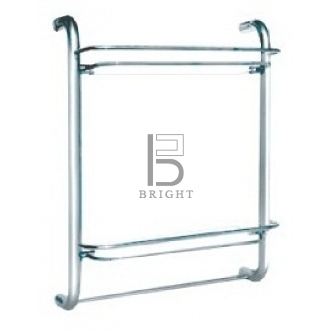 Stainless Steel Double Glass Shelf