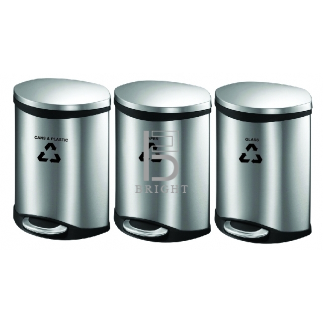 Stainless Steel Pedal Recycle Bin