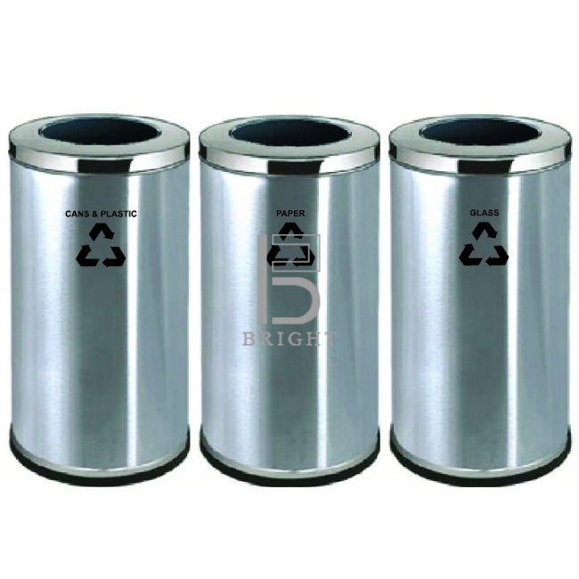 Stainless Steel Open Top Recycle Bin